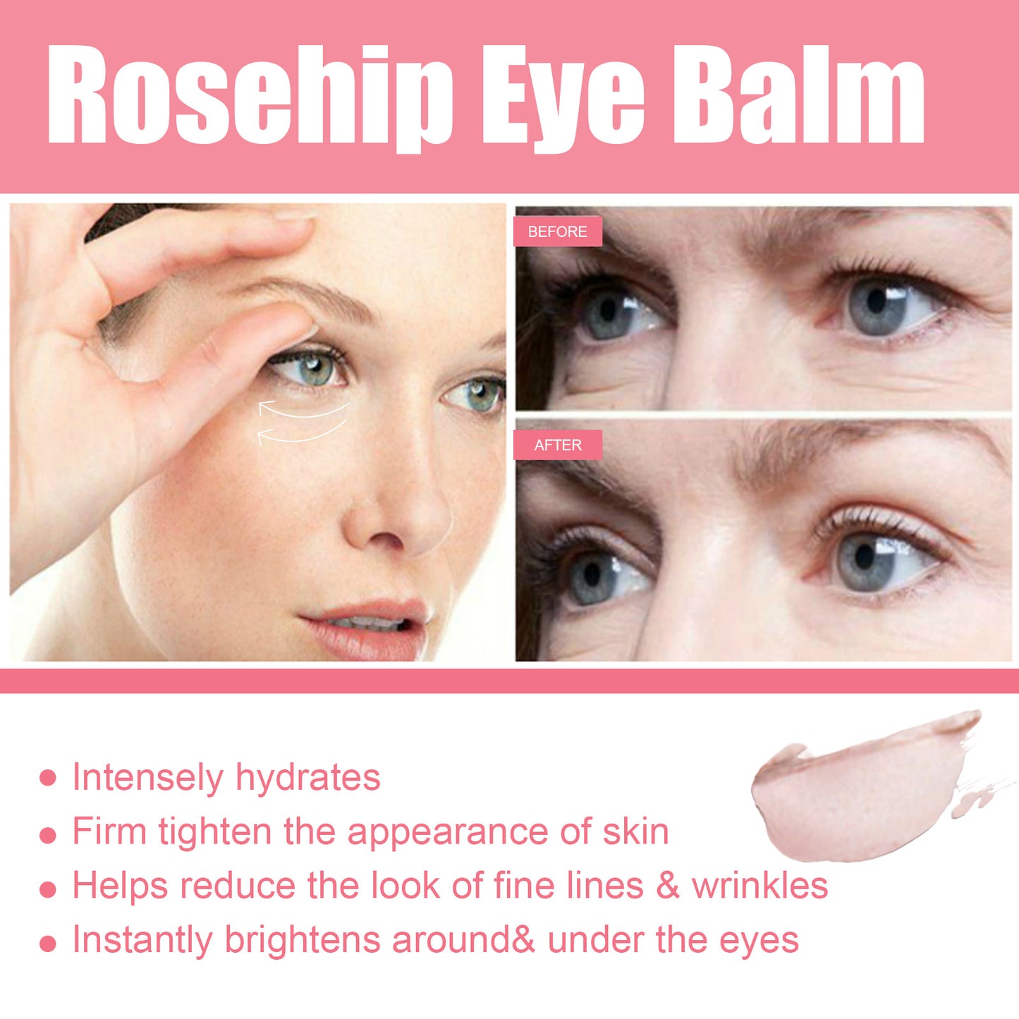 Women Extra Renewing Rosehip Eye Balm Stick – Deep Hydration & Lifting Moisturizer for Delicate Eye Care