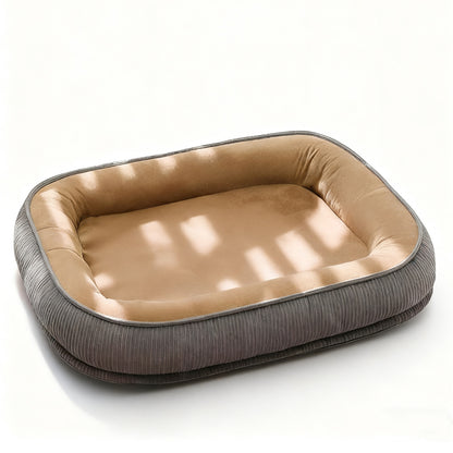 Warm semi-enclosed dog house bed with removable, washable cushion. All-season comfort for dogs and cats—cozy, secure, and easy to maintain.