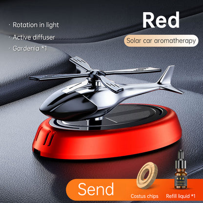 🔥 Solar Rotating Helicopter Car Dashboard Decor with Aromatherapy