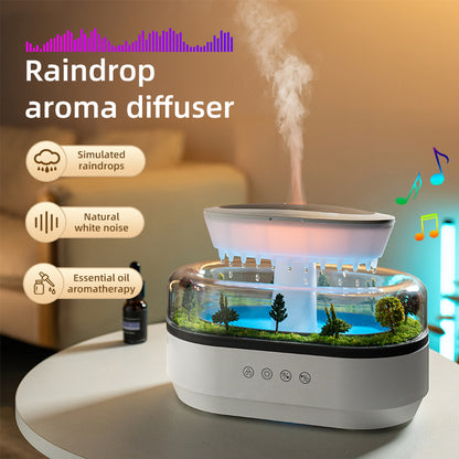 Zarusky™ Rain Cloud 3-in-1 Ambient Humidifier – Raindrop Aroma Diffuser & White Noise Sleep Aid