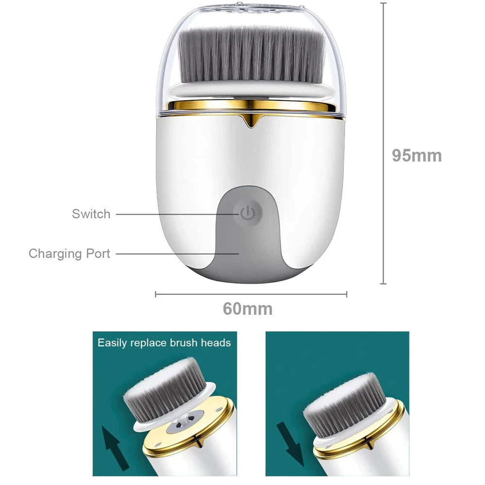 Zarusky™ 3-in-1 Ultrasonic Facial Cleanser – 5 Heads & FREE Shipping