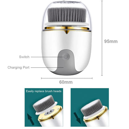 Zarusky™ 3-in-1 Ultrasonic Facial Cleanser – 5 Heads & FREE Shipping