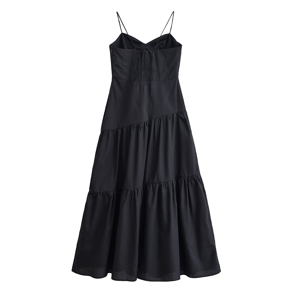 Women's Backless Corset Slim Fit Maxi Dress | Black