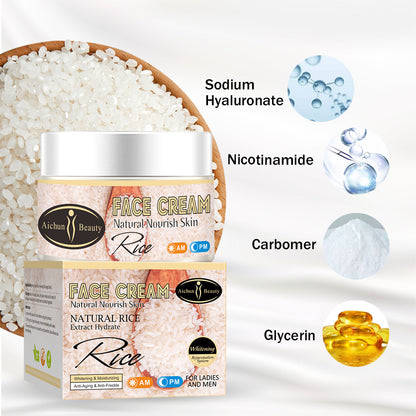 Zarusky Rice Cream - Moisturizing Brightening Face Cream 50g