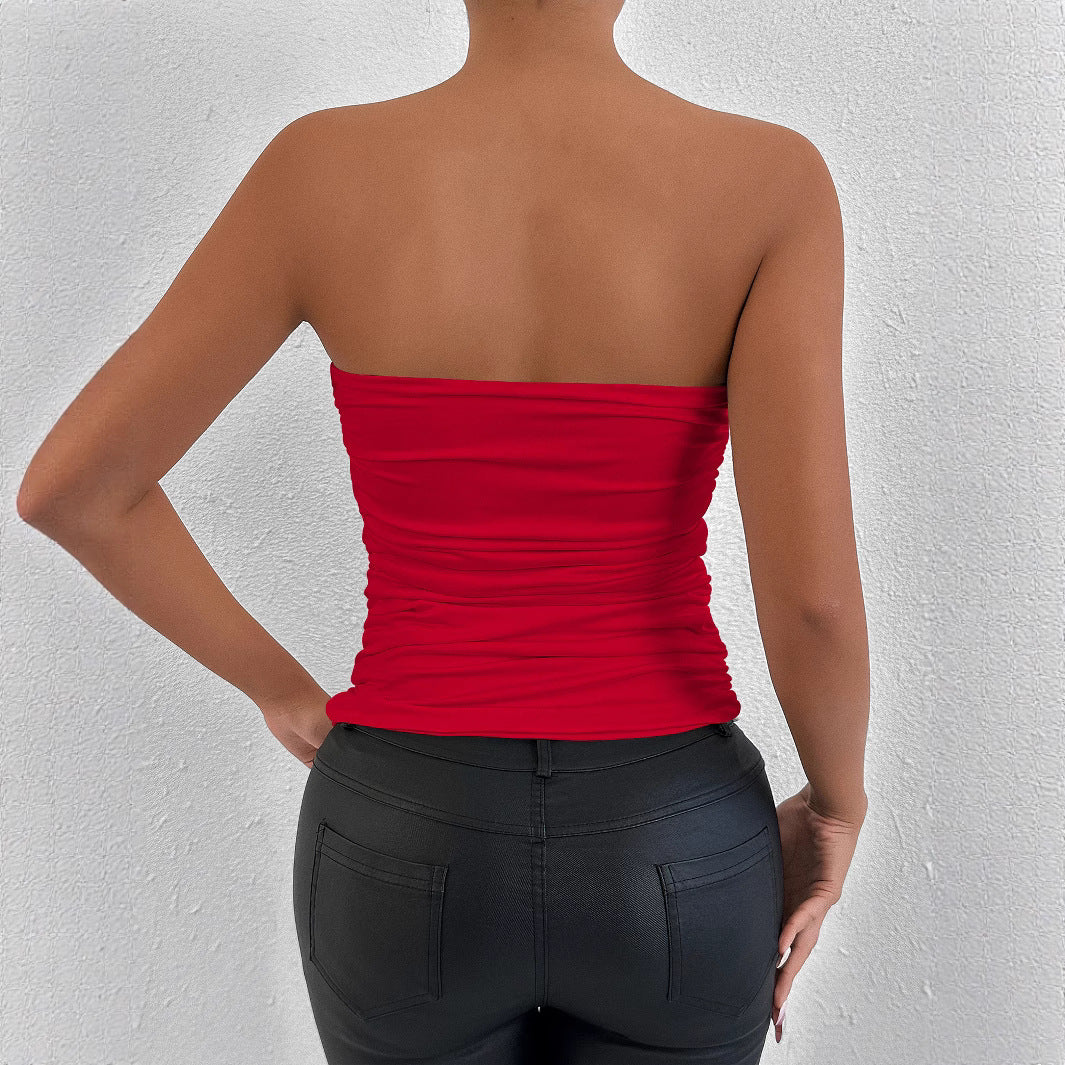 Zarusky Off-Shoulder Camisole Top – Sexy Slim Fit Women's Strapless Top