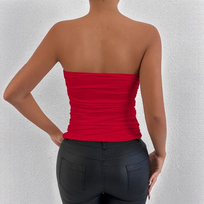 Zarusky Off-Shoulder Camisole Top – Sexy Slim Fit Women's Strapless Top