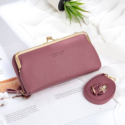Zarusky Matte Leather Crossbody Bag - Small Shoulder Messenger Purse