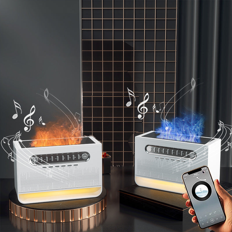 Haut-parleur Bluetooth multifonction avec bruit blanc, sons naturels, veilleuse douce et humidificateur. Idéal pour le sommeil, la détente et l’ambiance de la maison.