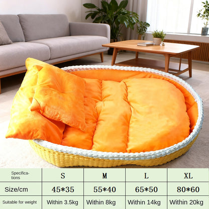 Cozy winter dog house bed with half-enclosed design. Warm, soft, and secure—perfect for dogs and cats seeking comfort and privacy.