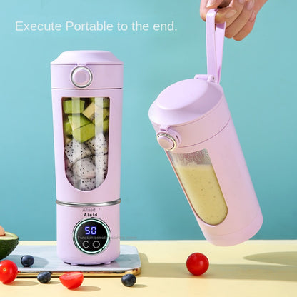 High-end portable juicer cup with powerful ice crushing and USB charging. Perfect for fresh juices, smoothies, and shakes at home or on the go.