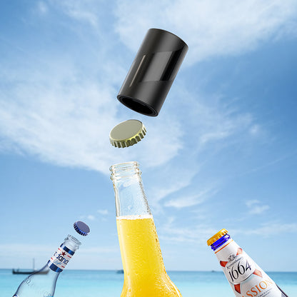 Open beer bottles instantly with this push-type one-press bottle opener. Compact, time-saving, and easy to use for home, parties, and gatherings.