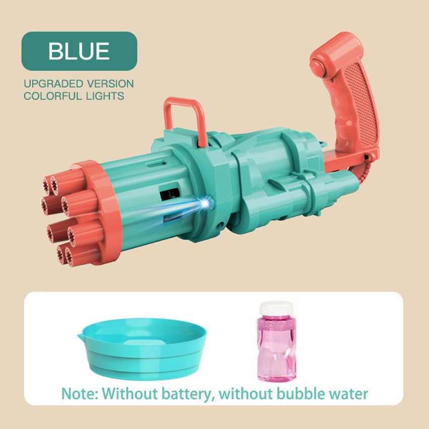 Magic Dolphin Gatling Bubble Gun | Automatic Electric Bubble Machine Blower | Outdoor Soap Bubble Toy for Kids & Children