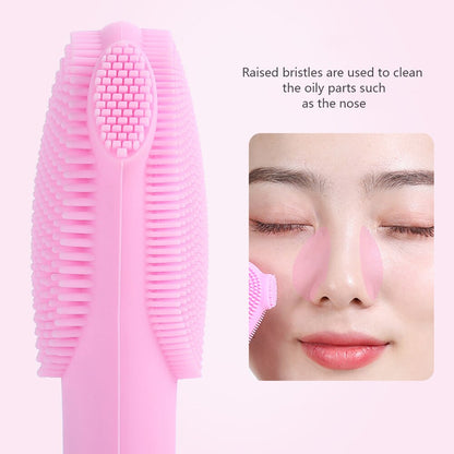 Ultrasonic Silicone Facial Cleansing Brush - Electric Deep Pore Cleanser