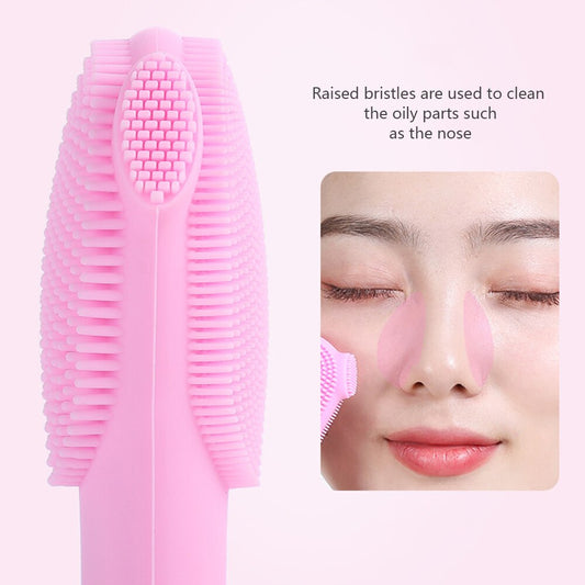 Ultrasonic Silicone Facial Cleansing Brush - Electric Deep Pore Cleanser