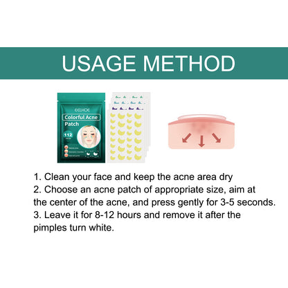 EELHOE Colorful Acne Patch – Cute Shaped Blemish Patches for Repair, Clean Care & Spot Coverage
