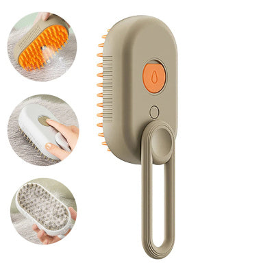 Electric Cat Steam Brush 3-in-1 – Self-Cleaning Pet Grooming & Hair Removal Comb
