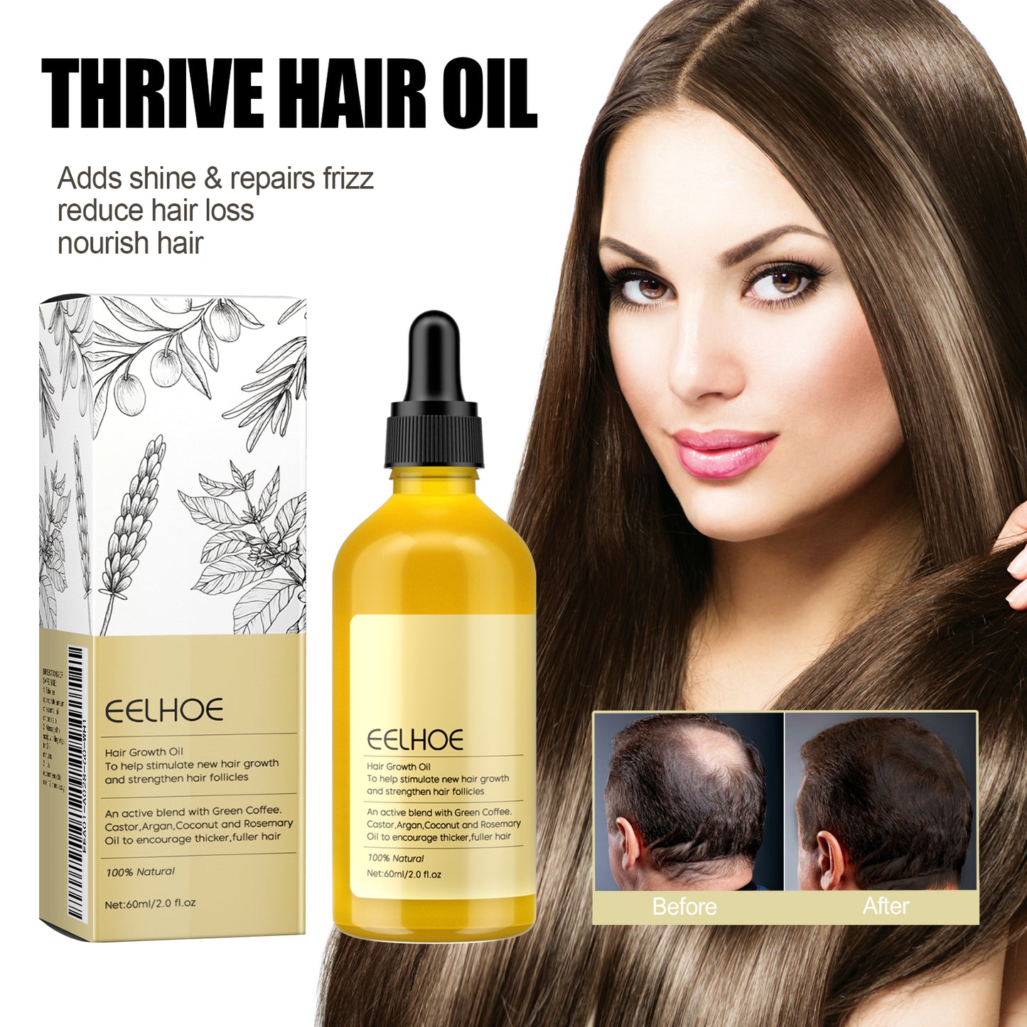 Zarusky Rosemary & Argan Hair Growth Oil – Nourishing Scalp Treatment | USA 2-6 Days