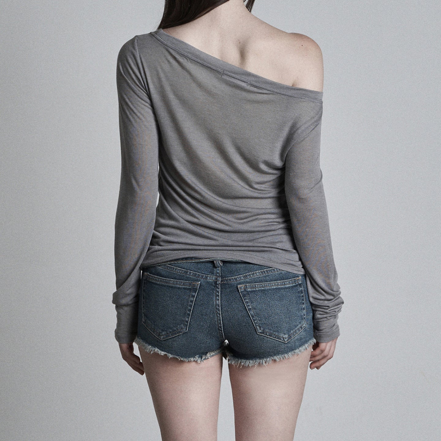 Women's Cross Print Slanted Neck Off Shoulder Long Sleeve Top