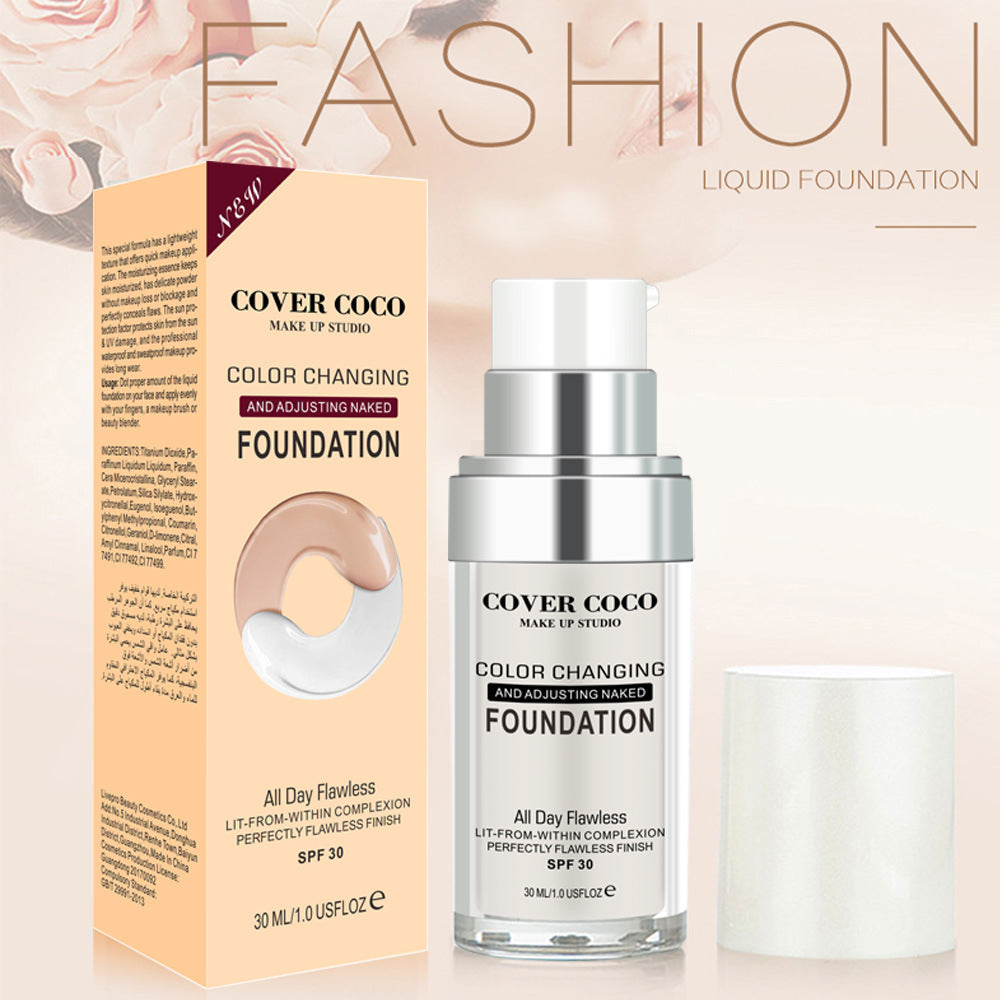 Color Changing Temperature Liquid Foundation - Brightening Concealer BB Cream 30ml