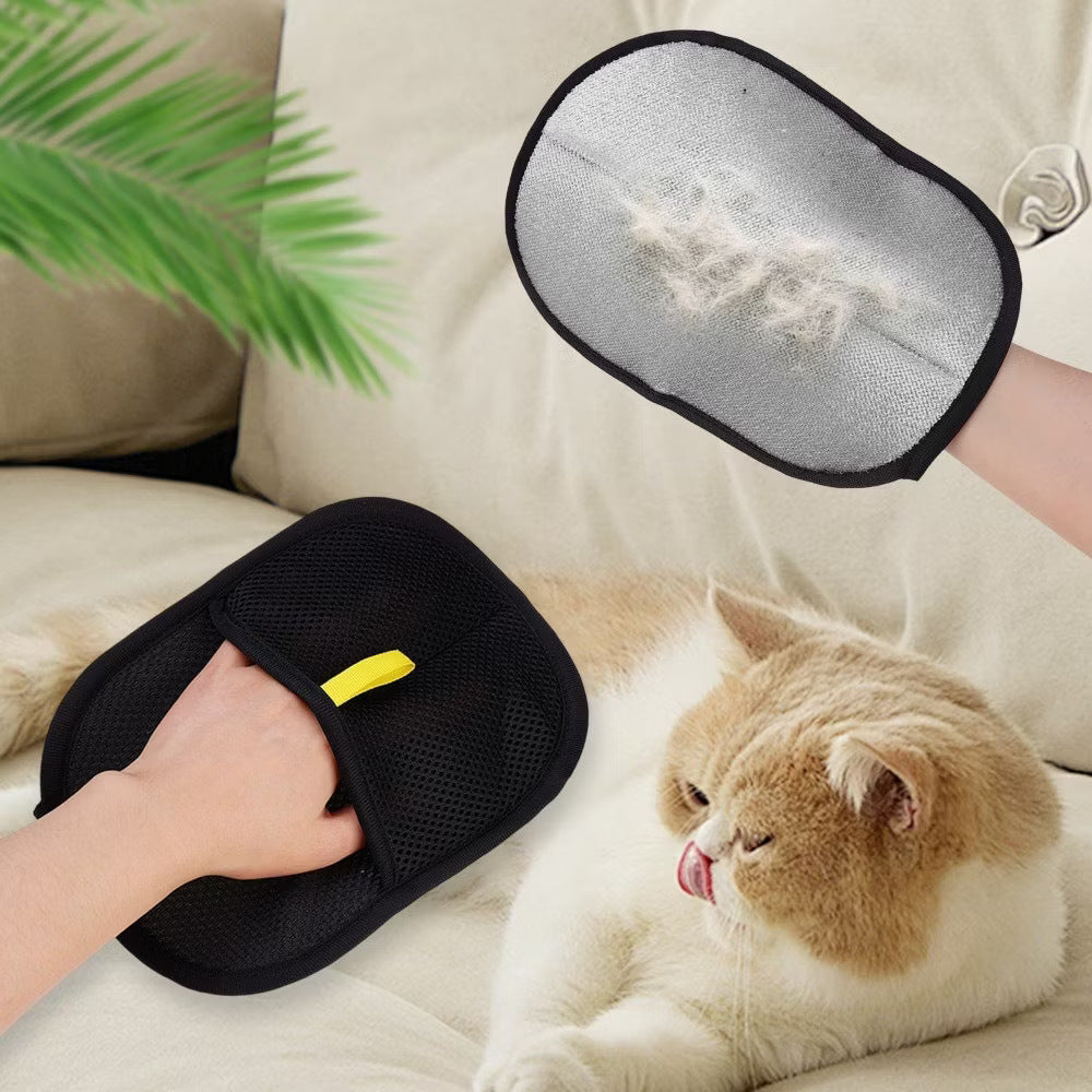 Reusable Pet Hair Removal Gloves – Static Fur Cleaner for Sofa, Clothes & Home