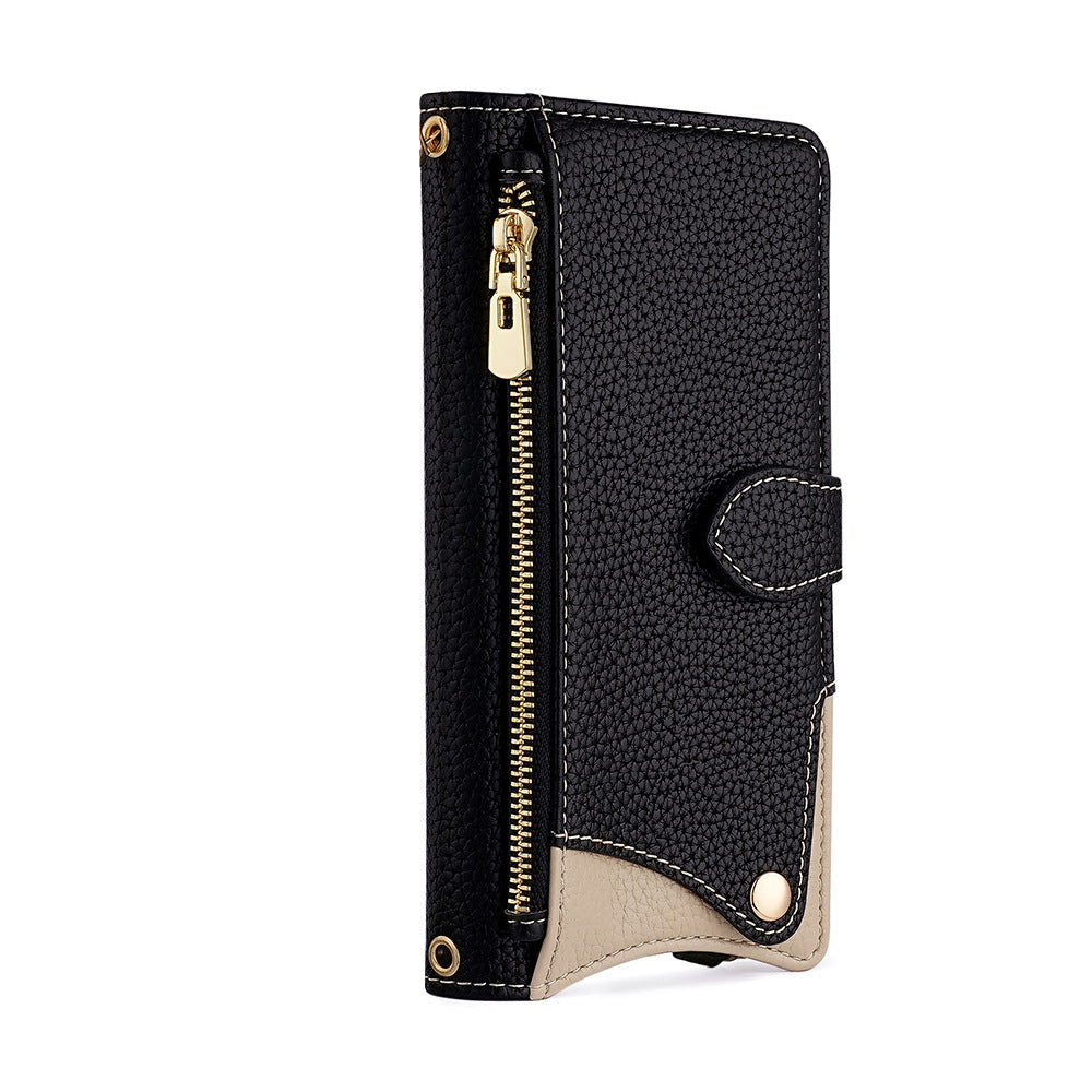 Mirror Makeup Crossbody Phone Case for iPhone – Card Slot, Stand Function & Stylish Strap | Compatible with iPhone 13 / 15 / 16 / 17 Pro Max