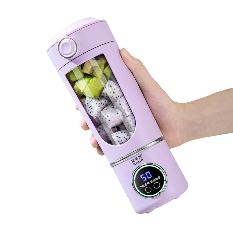 High-end portable juicer cup with powerful ice crushing and USB charging. Perfect for fresh juices, smoothies, and shakes at home or on the go.