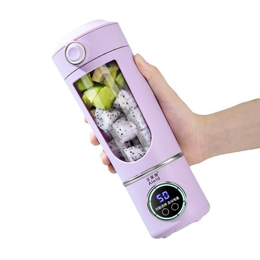 High-end portable juicer cup with powerful ice crushing and USB charging. Perfect for fresh juices, smoothies, and shakes at home or on the go.