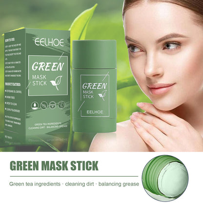 Zarusky™ Green Tea Pore-Eraser Stick – Mess-Free Detox Clay Mask for Deep Cleansing