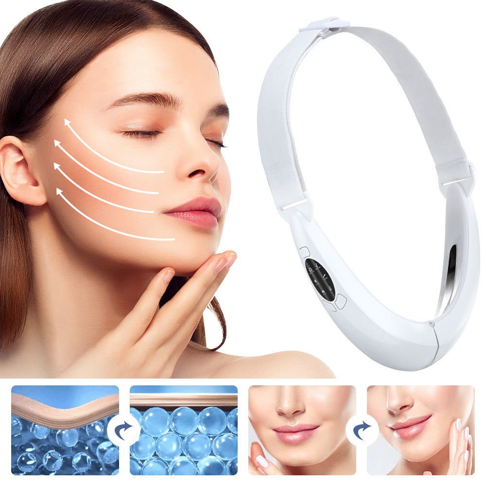 Microcurrent V-Face Lifting & Tightening Device – LED Color Light Hot Compress Facial Slimming Tool