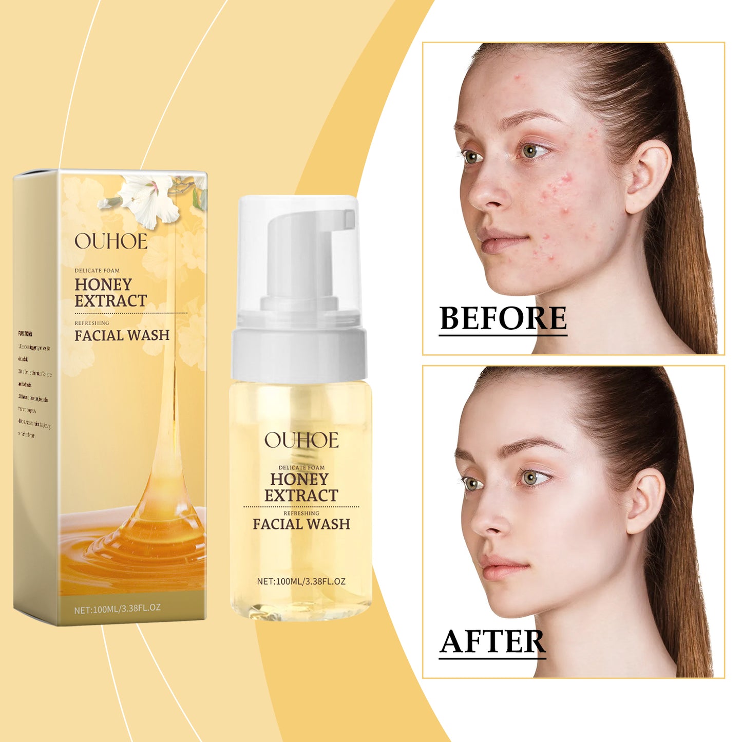 Honey Foam Cleanser - Gentle Hydrating Face Wash with Oil Control