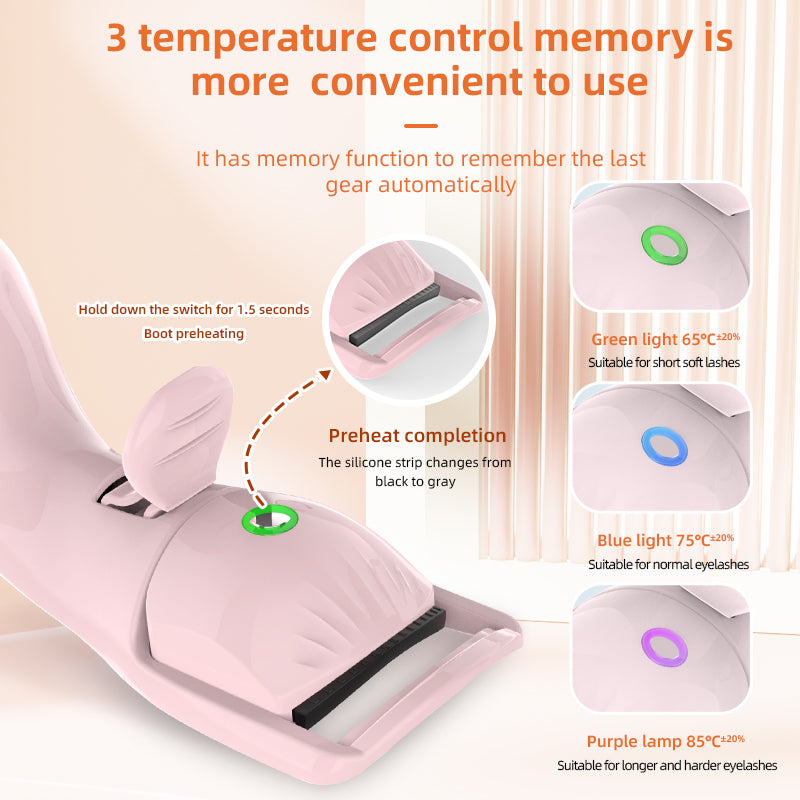 Pro-Lift Electric Heated Eyelash Curler | 3 Temperature Modes & USB Rechargeable Lash Lifter