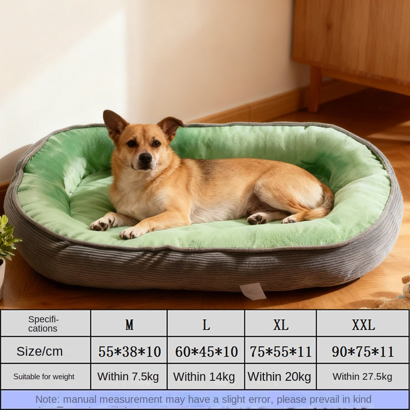Warm semi-enclosed dog house bed with removable, washable cushion. All-season comfort for dogs and cats—cozy, secure, and easy to maintain.