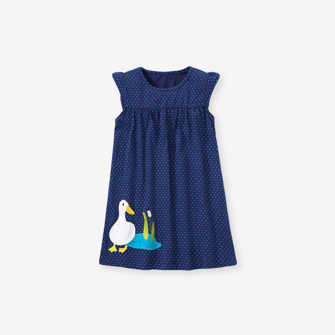Summer Cotton Girls Dress | European & American Style Children’s Dress | Breathable, Soft & Stylish Casual Dress for Kids