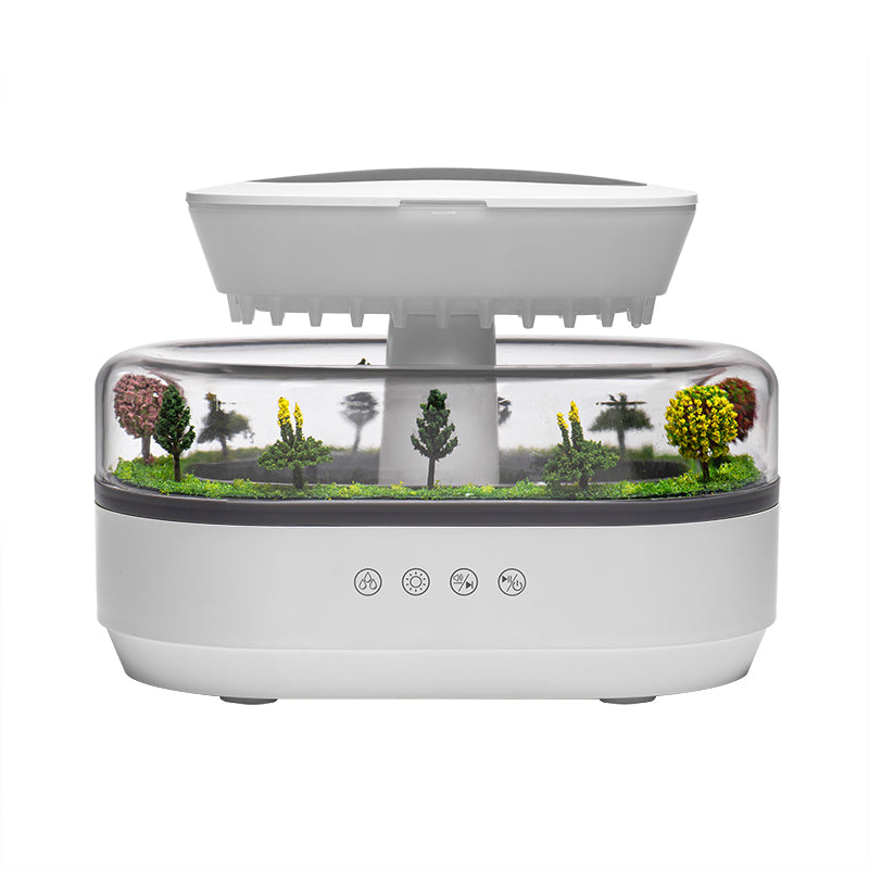 Zarusky™ Rain Cloud 3-in-1 Ambient Humidifier – Raindrop Aroma Diffuser & White Noise Sleep Aid
