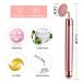 Zarusky Electric Rose Quartz Roller - Natural Jade Face Massager for Lifting & Slimming