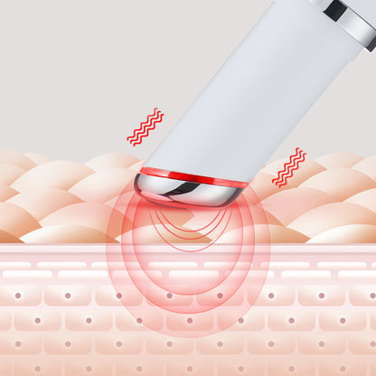 Red & Blue Light Eye Massager Pen – Heating Vibration Eye Beauty Device for Dark Circles & Puffiness