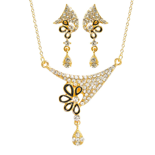 Elegant Engagement Jewelry Set – Premium Necklace & Earrings Set for Brides