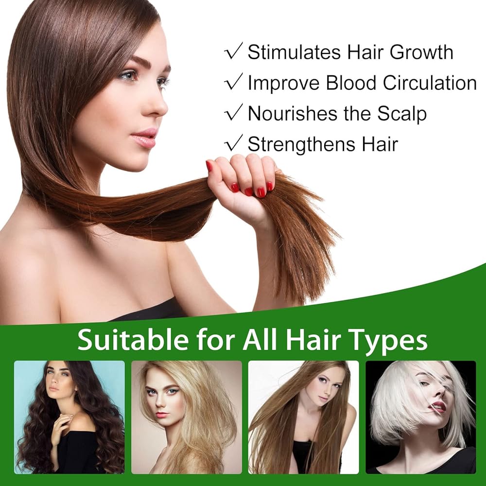 Zarusky Rosemary Hair Essential Oil - Gentle Scalp Care for Soft Shiny Natural Hair