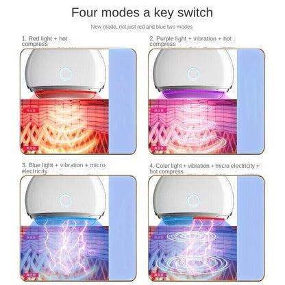 Zarusky™ Electric Facial & Neck Massager – Heating, Vibration, Microcurrent Lifting & Tightening Device
