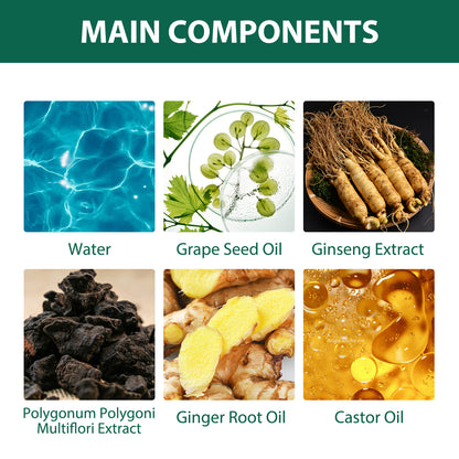 Scalp Treatment Serum - Ginger & Castor Oil Deep Cleansing Essence for Dandruff Repair & Hair Smoothing