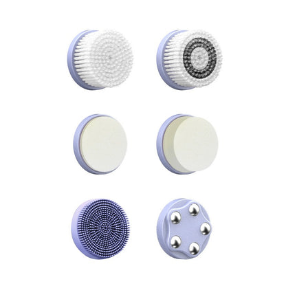 Zarusky™ 6-in-1 Hydro-Glow Facial Device – Ultrasonic Hot & Cold Pore Cleanser with LED Display