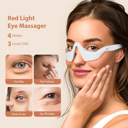 Microcurrent Eye Massager - EMS Red Light Therapy for Dark Circles & Puffiness | Zarusky"