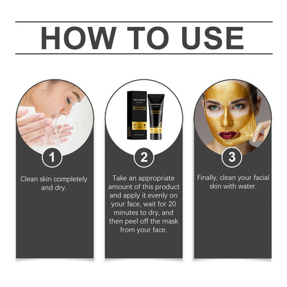 "24K Gold Peel Mask - Collagen Firming & Moisturizing Face Mask | Zarusky"
