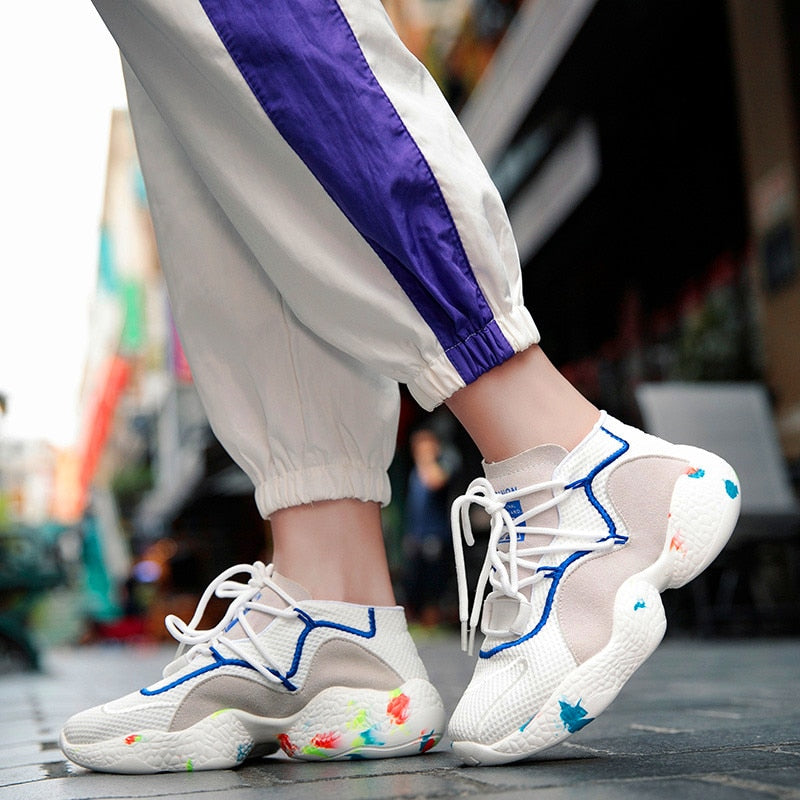 Men Fashion Sneakers Casual Shoes - Lightweight Flyknit Walking Shoes Unisex