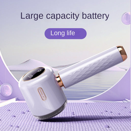 Smart rechargeable fuzz trimmer with digital display. 2-in-1 fabric shaver removes lint, fuzz, and hair—safe, powerful, and easy for home use.