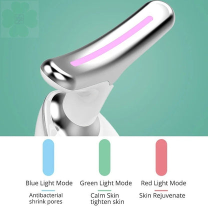 LED Neck Lifting & Wrinkle Reduction Device – Vibration Massage & Color Light Therapy Beauty Tool