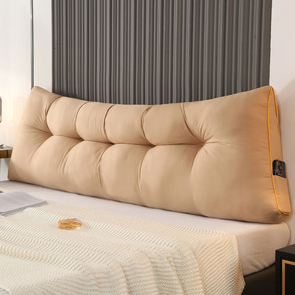 Soft and warm feather-cotton backrest cushion with brushed fabric. Triangular design provides comfortable support for bed, sofa, and reading time.