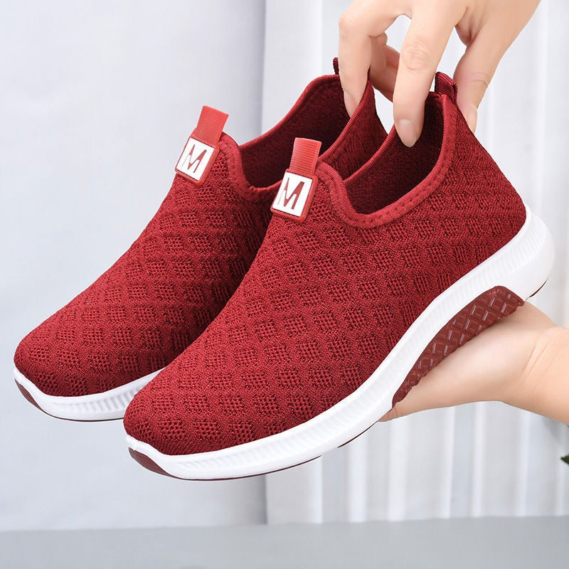 Summer Korean Mesh Comfortable Women Shoes - Breathable Hollow Sports Walking Sneakers
