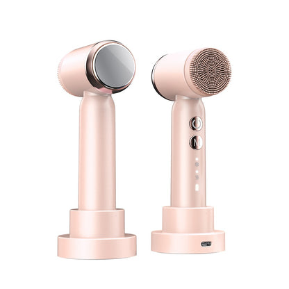 Zarusky™ 6-in-1 Hydro-Glow Facial Device – Ultrasonic Hot & Cold Pore Cleanser with LED Display