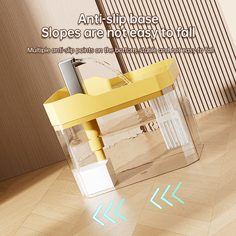 Automatic cat water fountain with multi-layer filter and circular water flow. USB-powered, quiet, and anti-dry protection for safe, fresh pet hydration